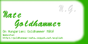 mate goldhammer business card